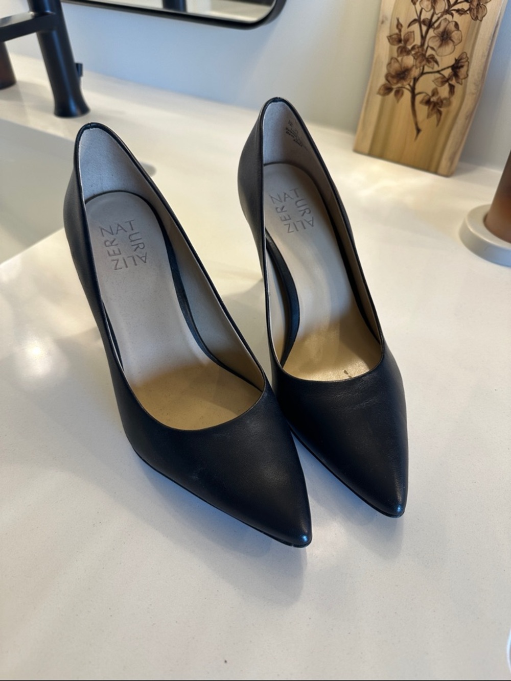 Naturalizer Anna Black Pointed-Toe Pumps